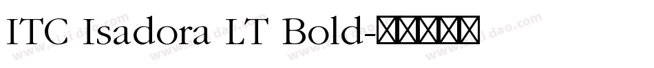 ITC Isadora LT Bold字体转换